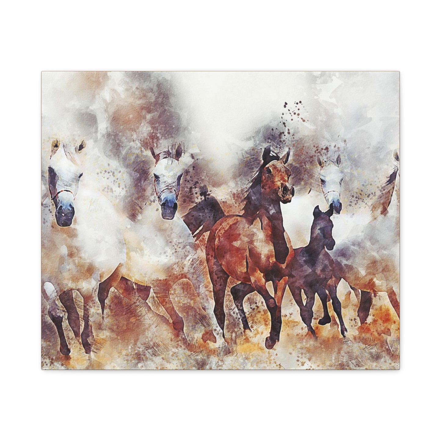 Horses Matte Canvas, Stretched, 1.25"