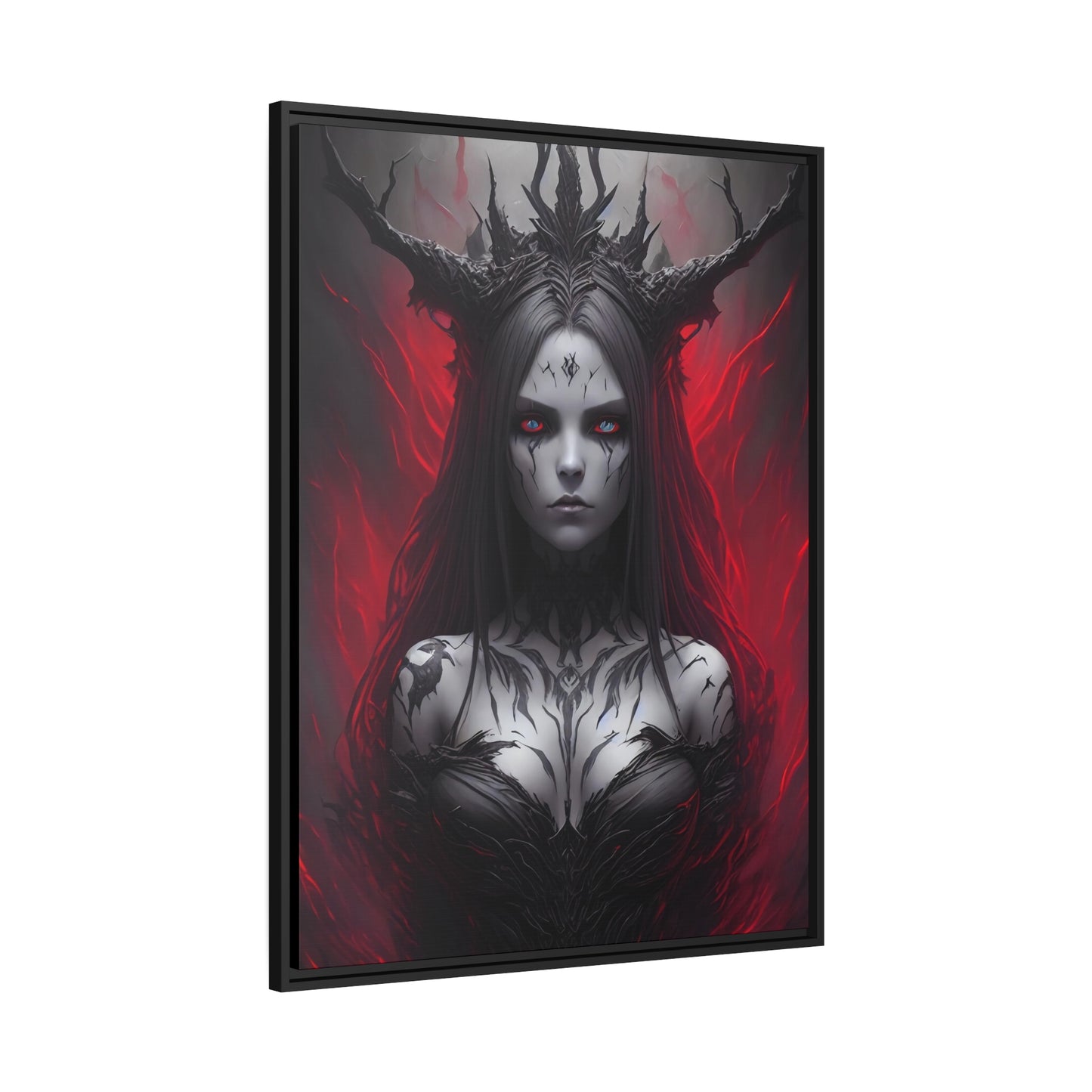Woman Shaman Matte Canvas, Black Frame
