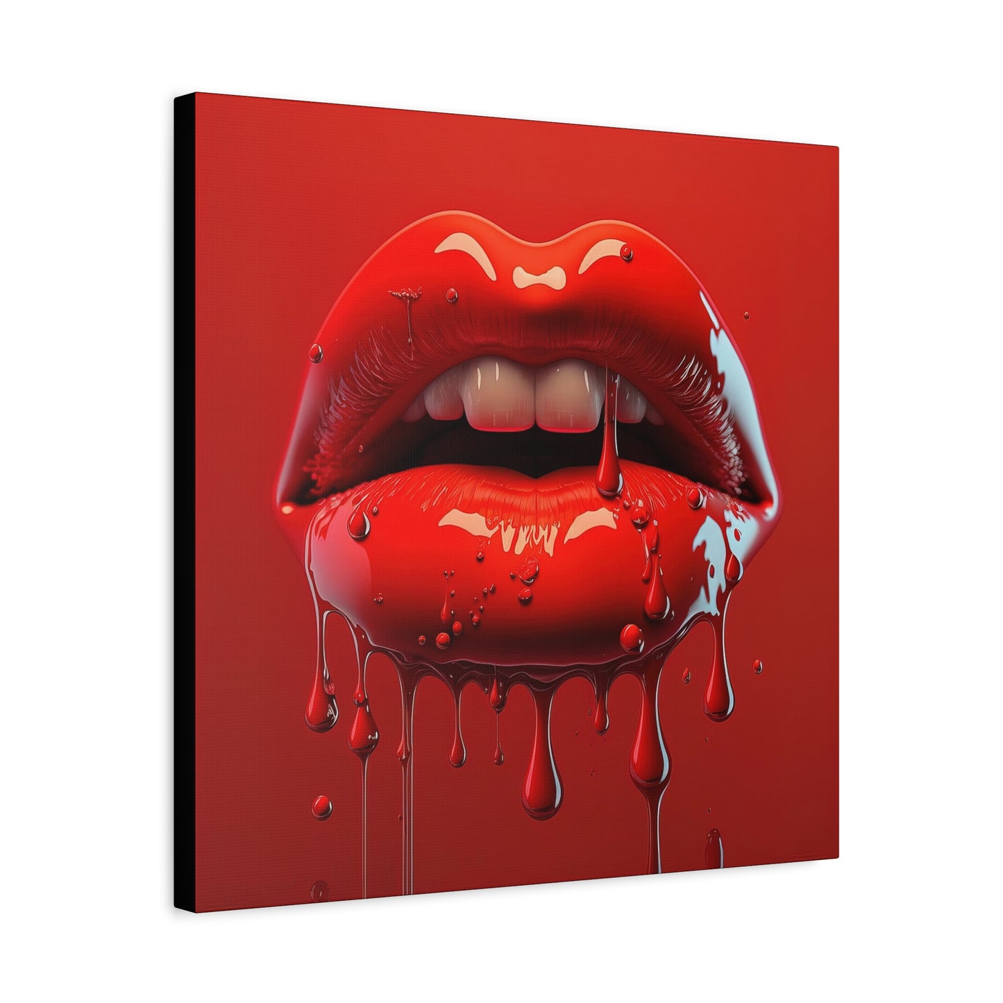 Bloody Lips Matte Canvas, Stretched, 1.25"