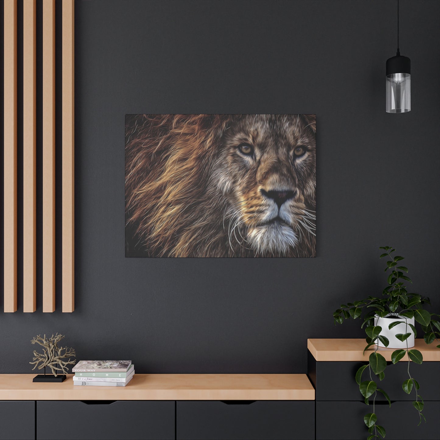 Lion Matte Canvas, Stretched, 1.25"