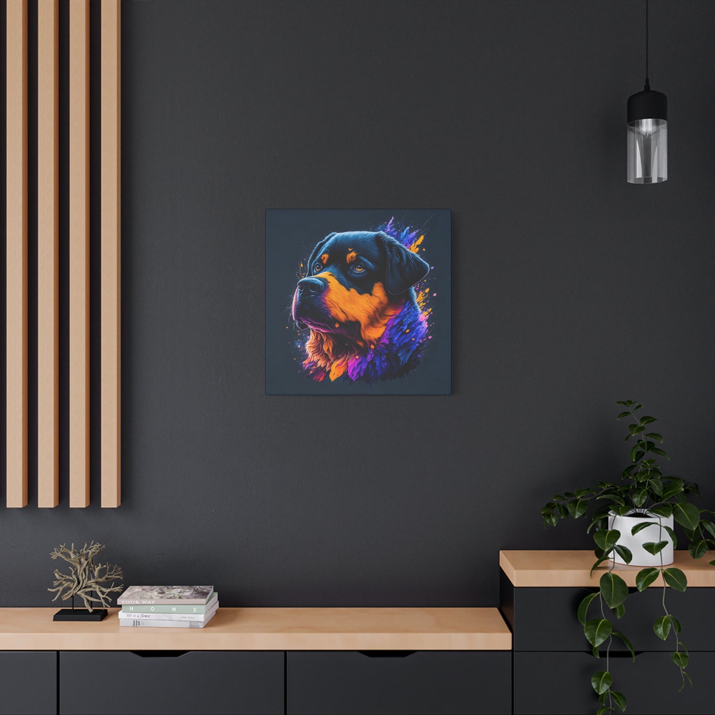 Rottweiller Matte Canvas, Stretched, 1.25"