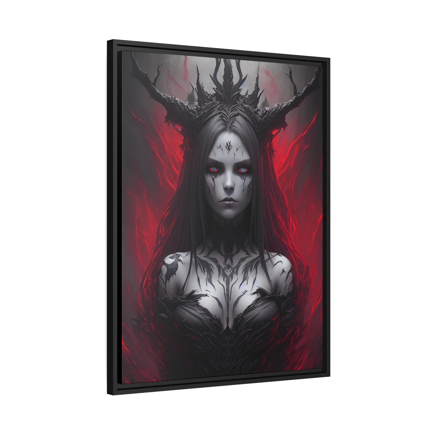 Woman Shaman Matte Canvas, Black Frame