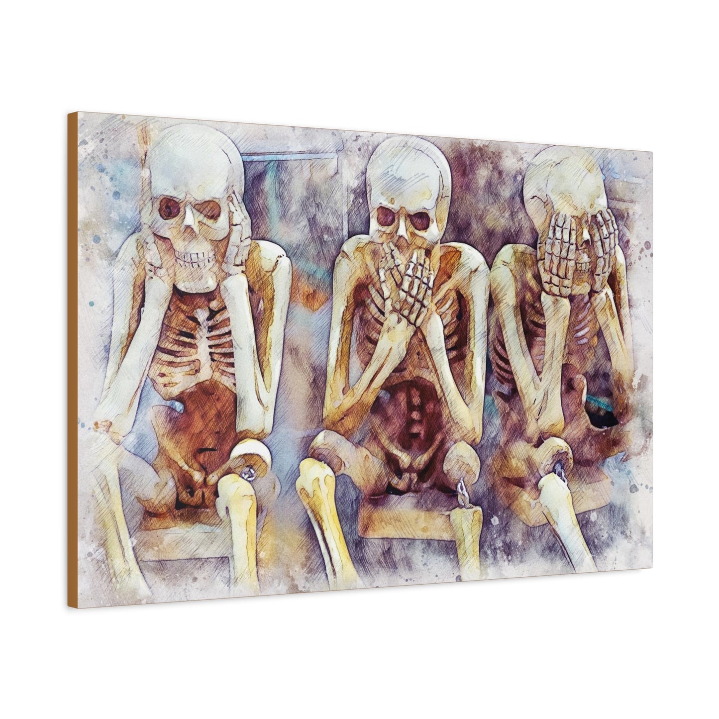 Skeletons Matte Canvas, Stretched, 1.25"
