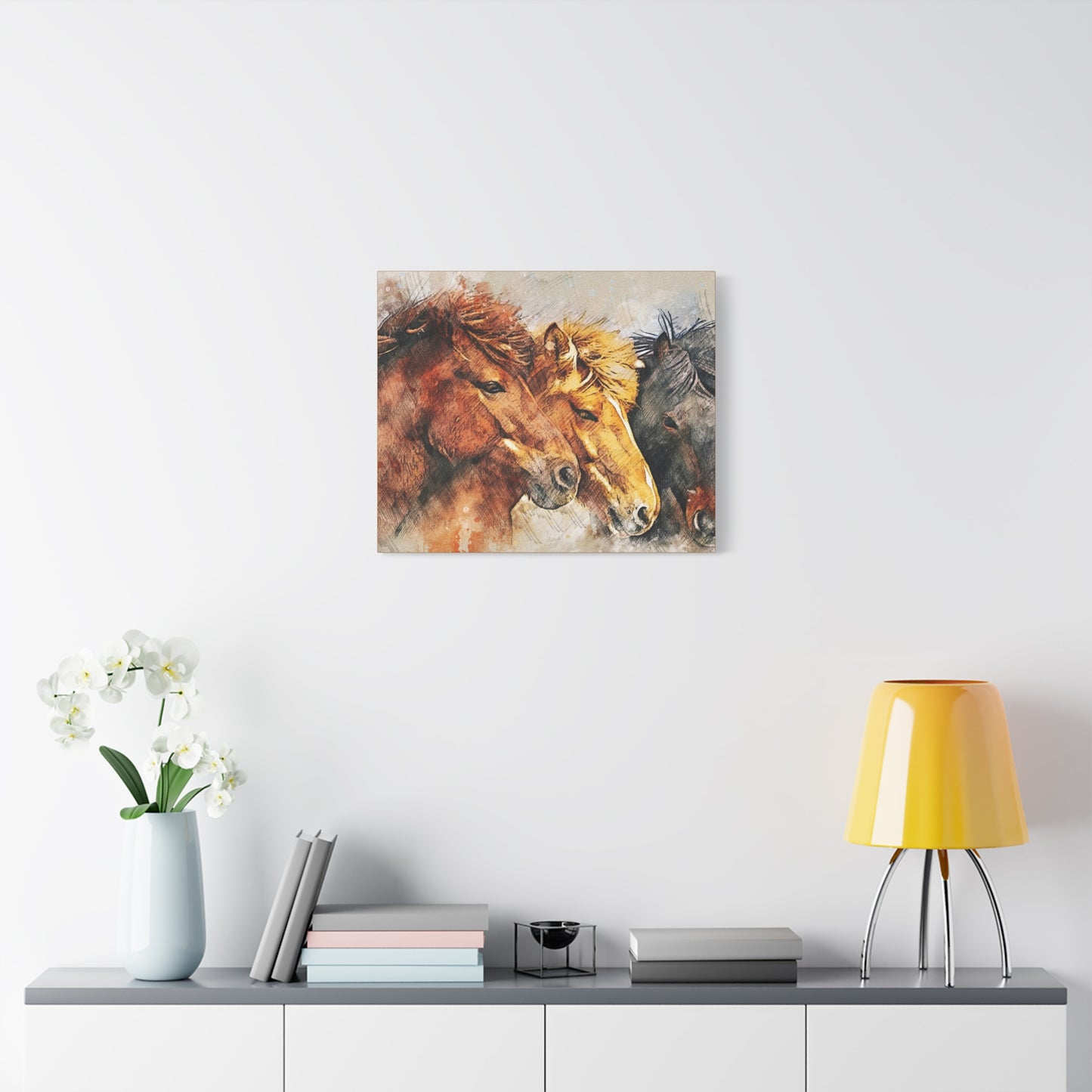 Horses Matte Canvas, Stretched, 1.25"