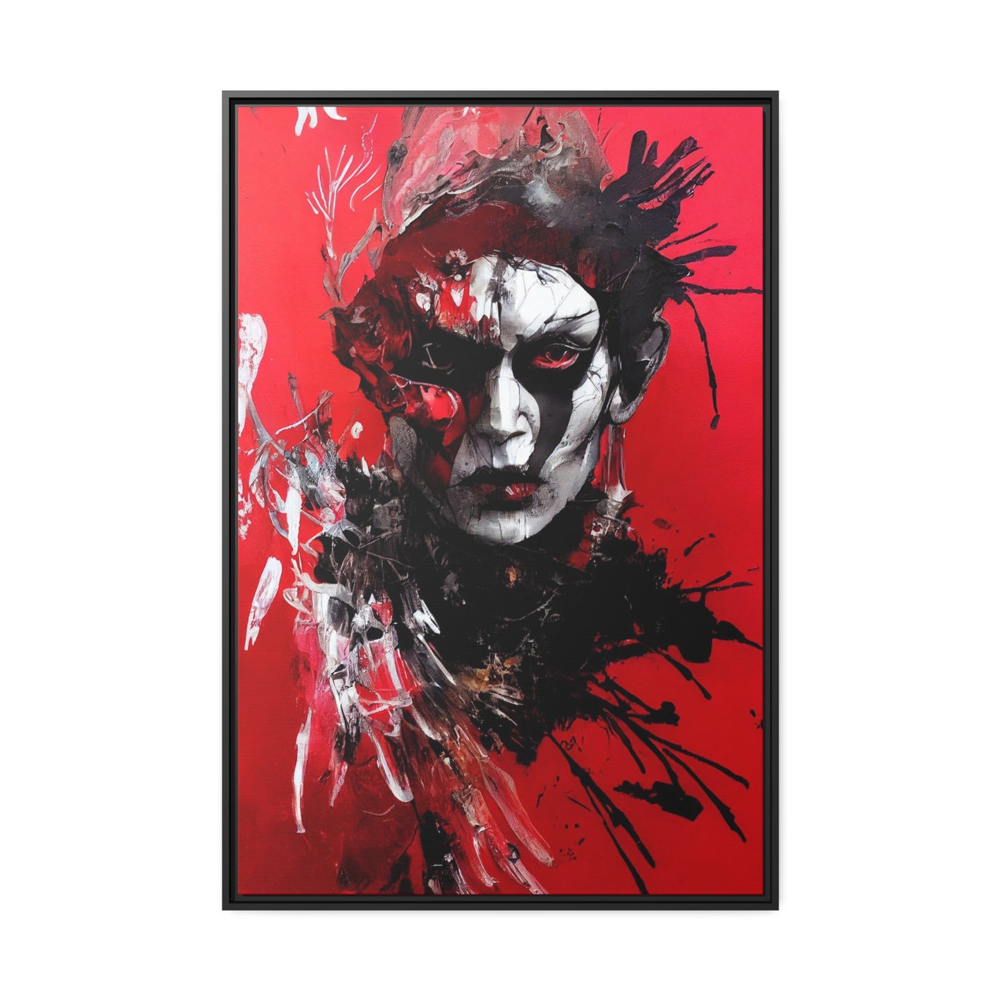 Shaman Red Matte Canvas, Black Frame