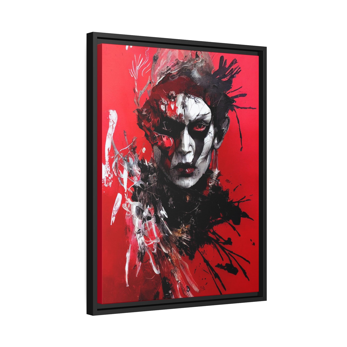 Shaman Red Matte Canvas, Black Frame