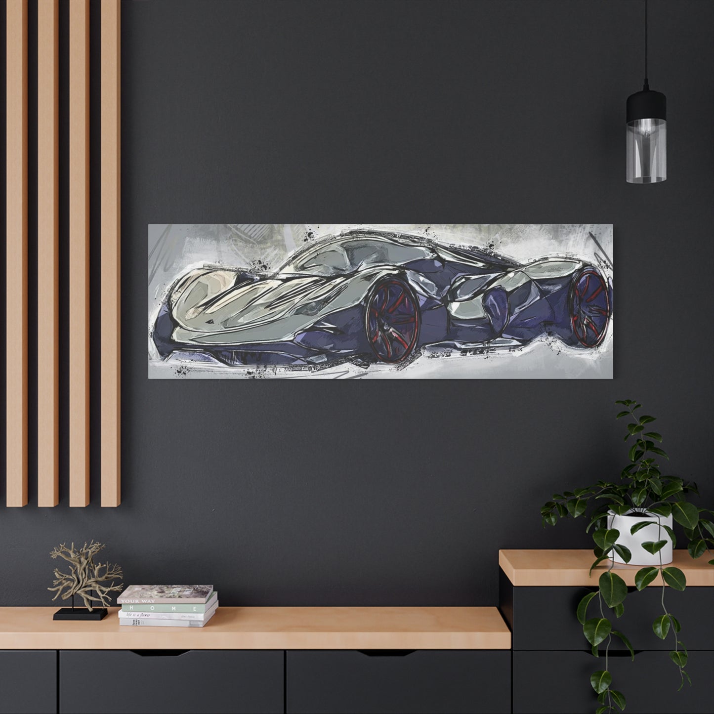Car Matte Canvas, Stretched, 1.25"