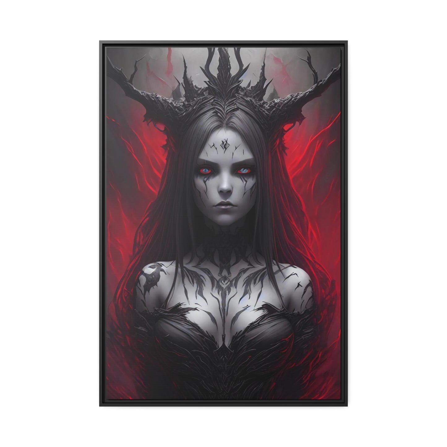 Woman Shaman Matte Canvas, Black Frame
