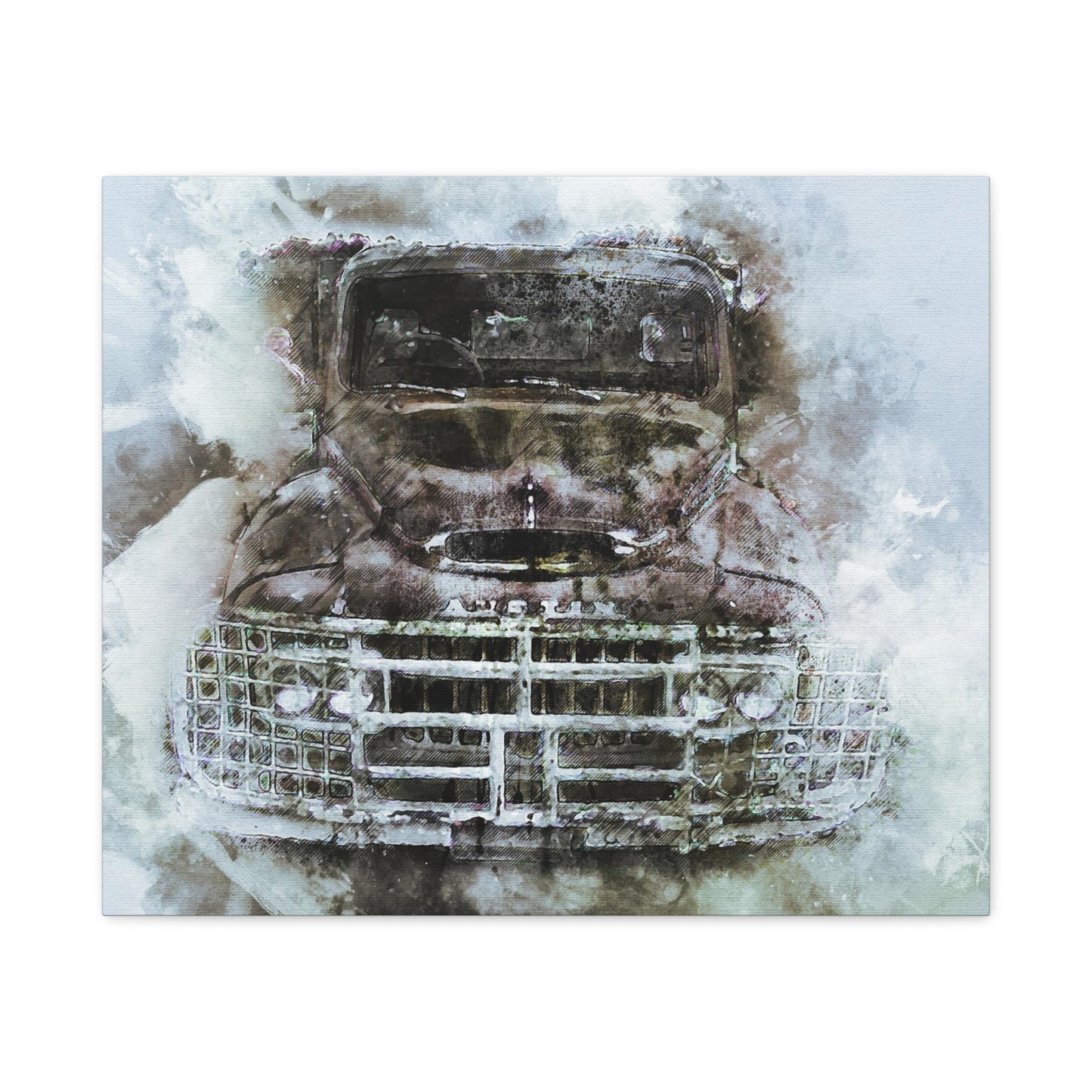 Austin Truck Matte Canvas, Stretched, 1.25"