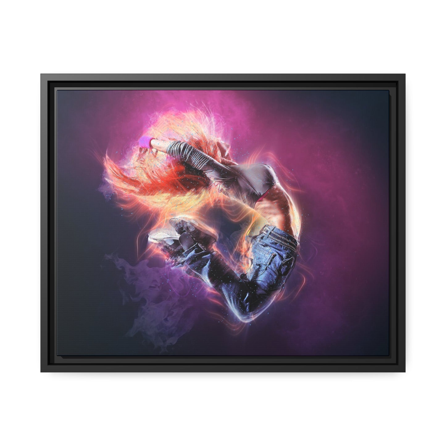 Dancing Woman Matte Canvas, Black Frame