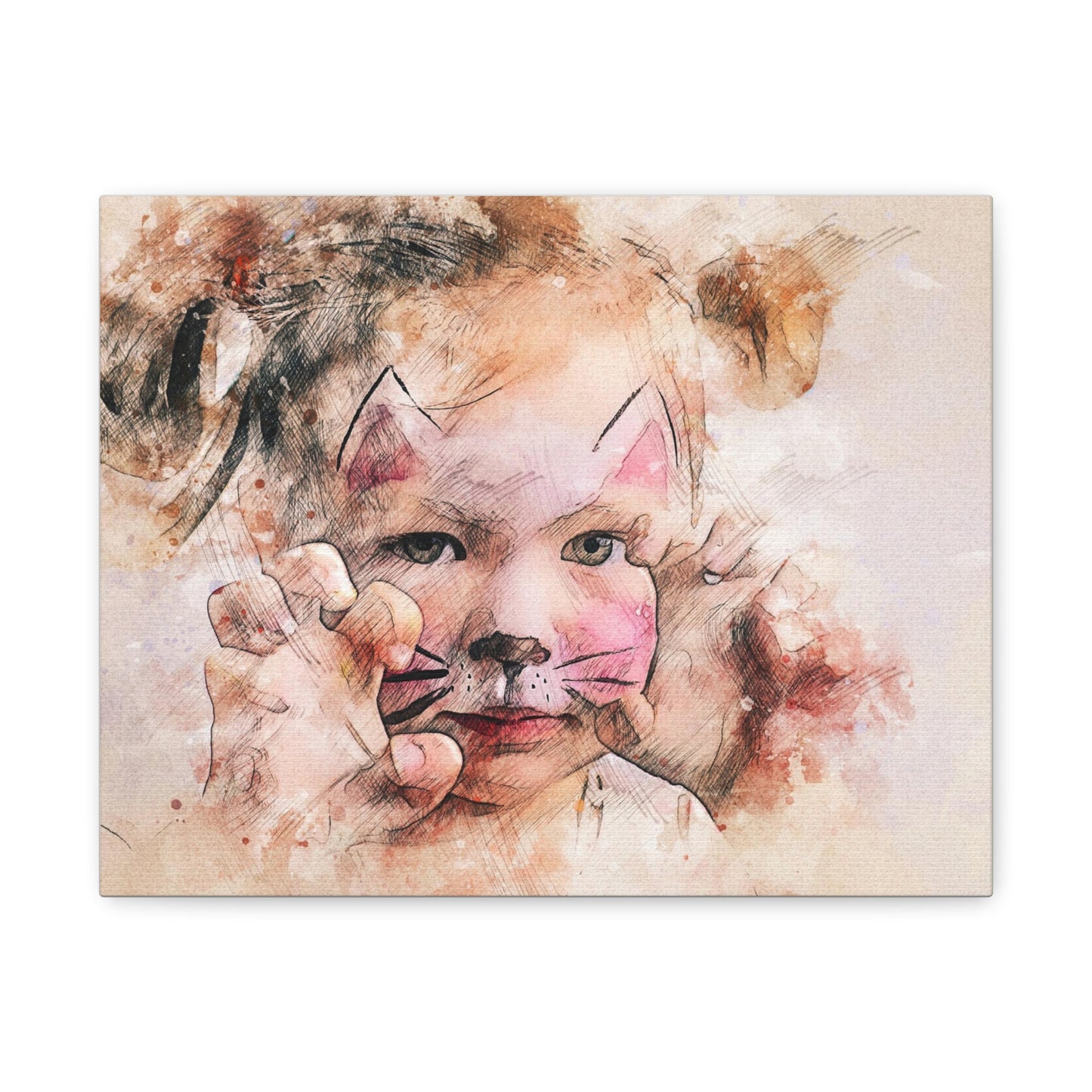 Baby Girl Cat Matte Canvas, Stretched, 1.25"