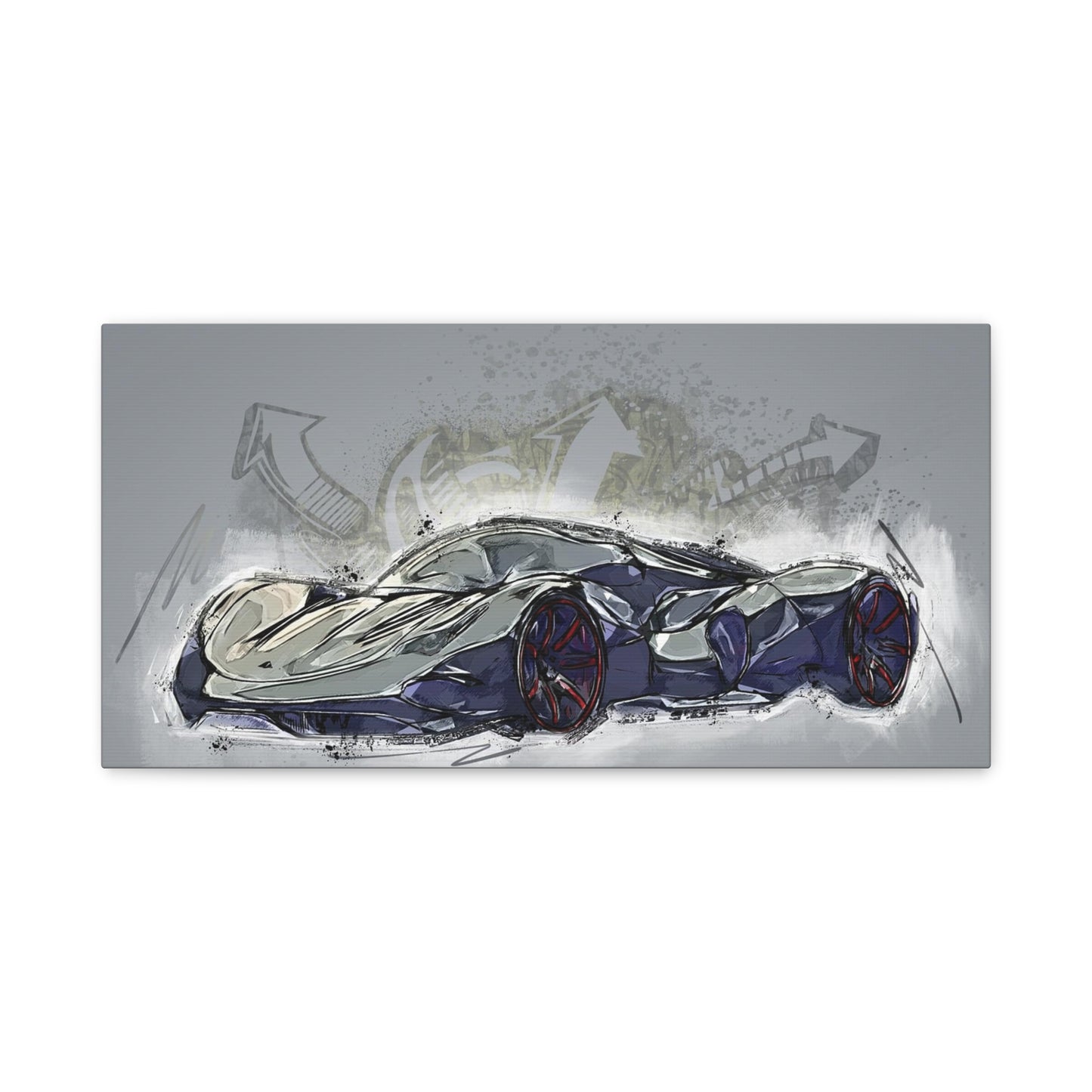 Car Matte Canvas, Stretched, 1.25"