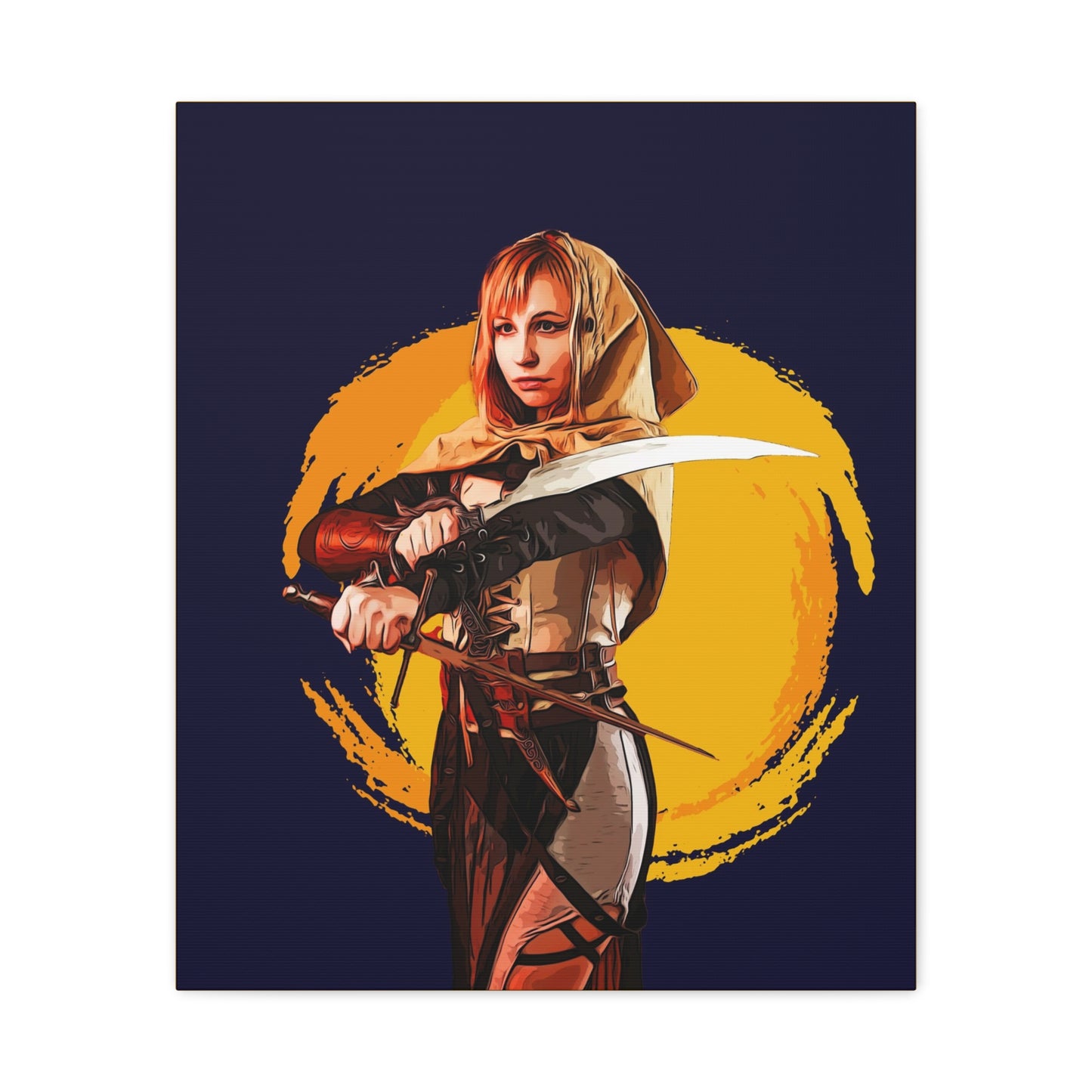 Cosplay Woman Warrior Matte Canvas, Stretched, 1.25"