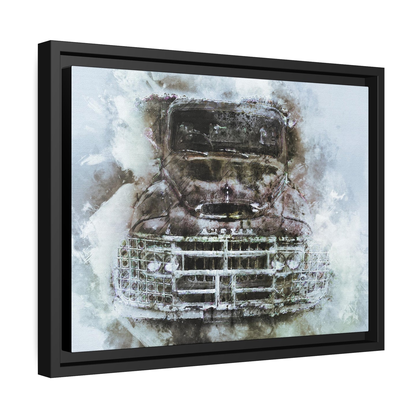 Austin truck Matte Canvas, Black Frame