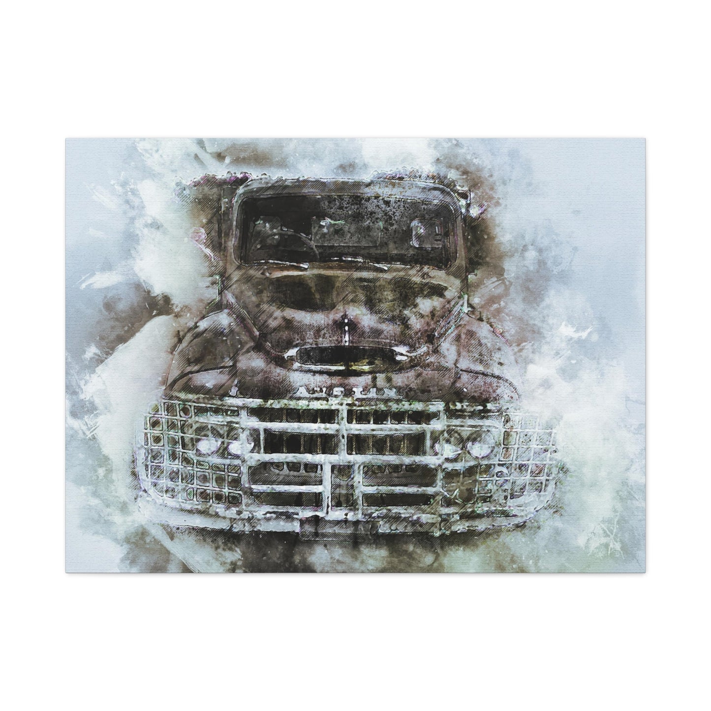 Austin Truck Matte Canvas, Stretched, 1.25"