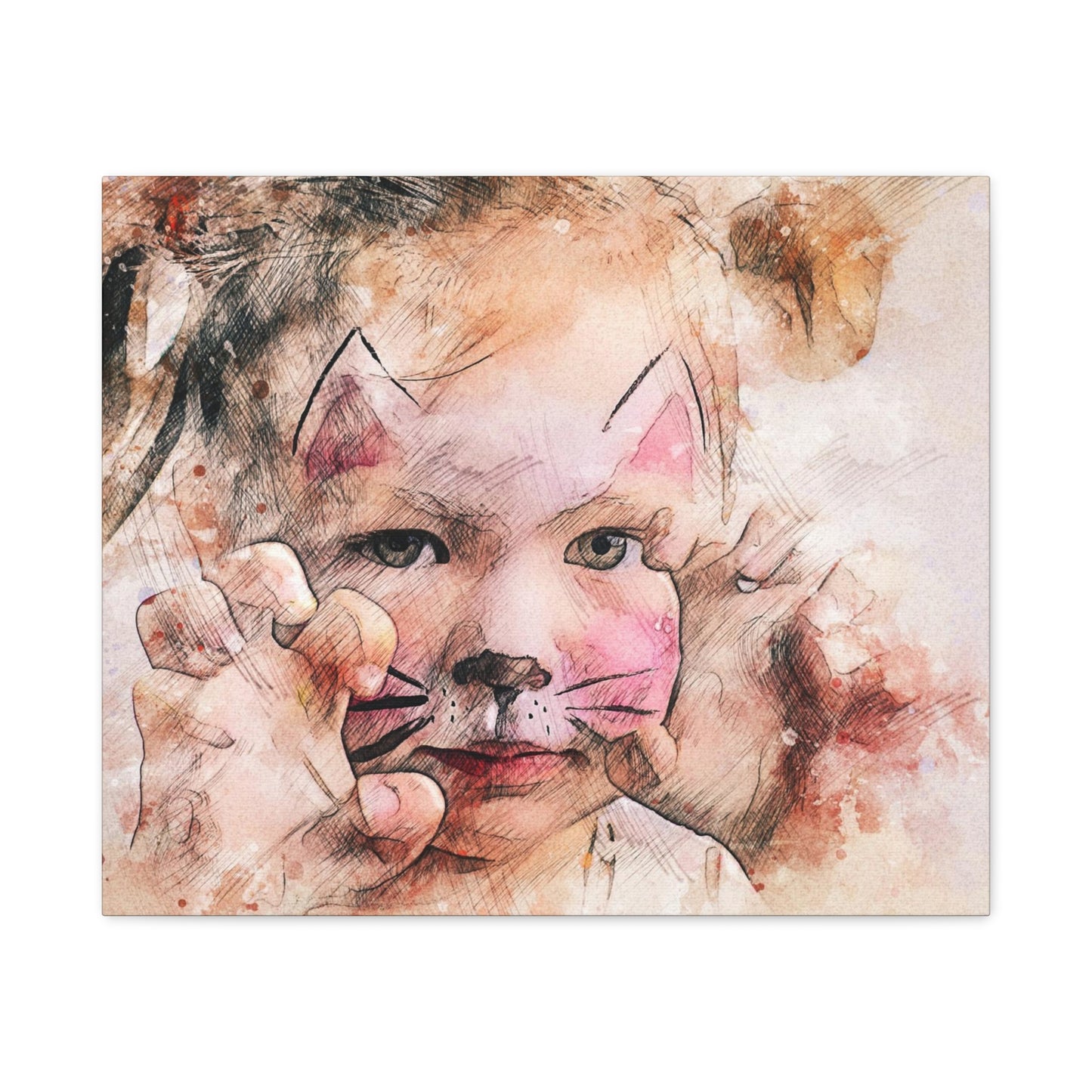 Baby Girl Cat Matte Canvas, Stretched, 1.25"
