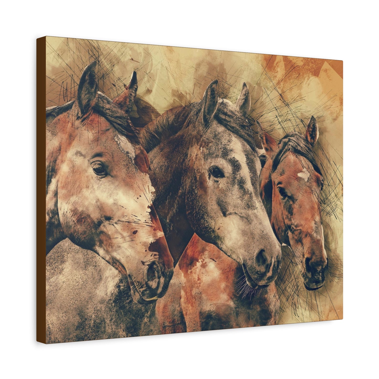 Horses Matte Canvas, Stretched, 1.25"