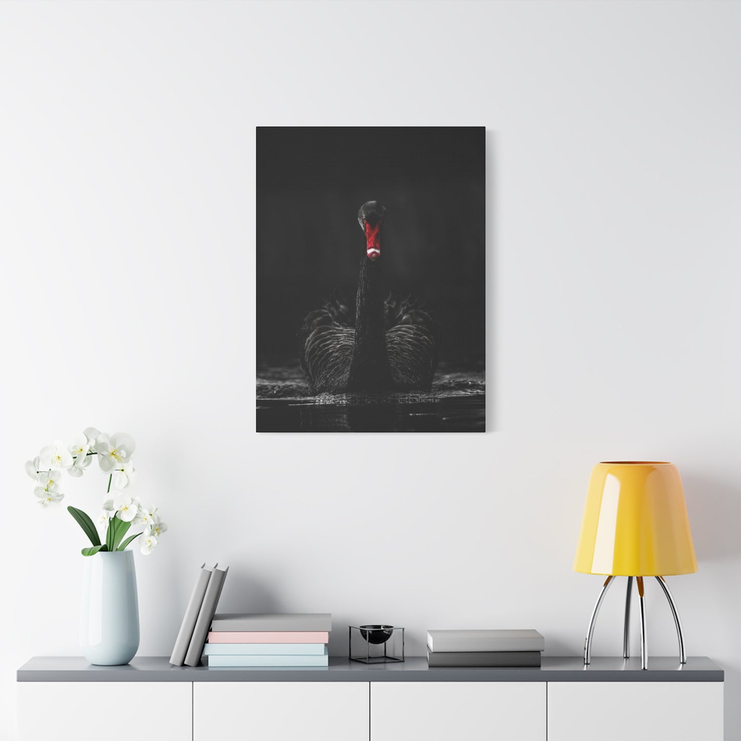 Black Swan Matte Canvas, Stretched, 1.25"