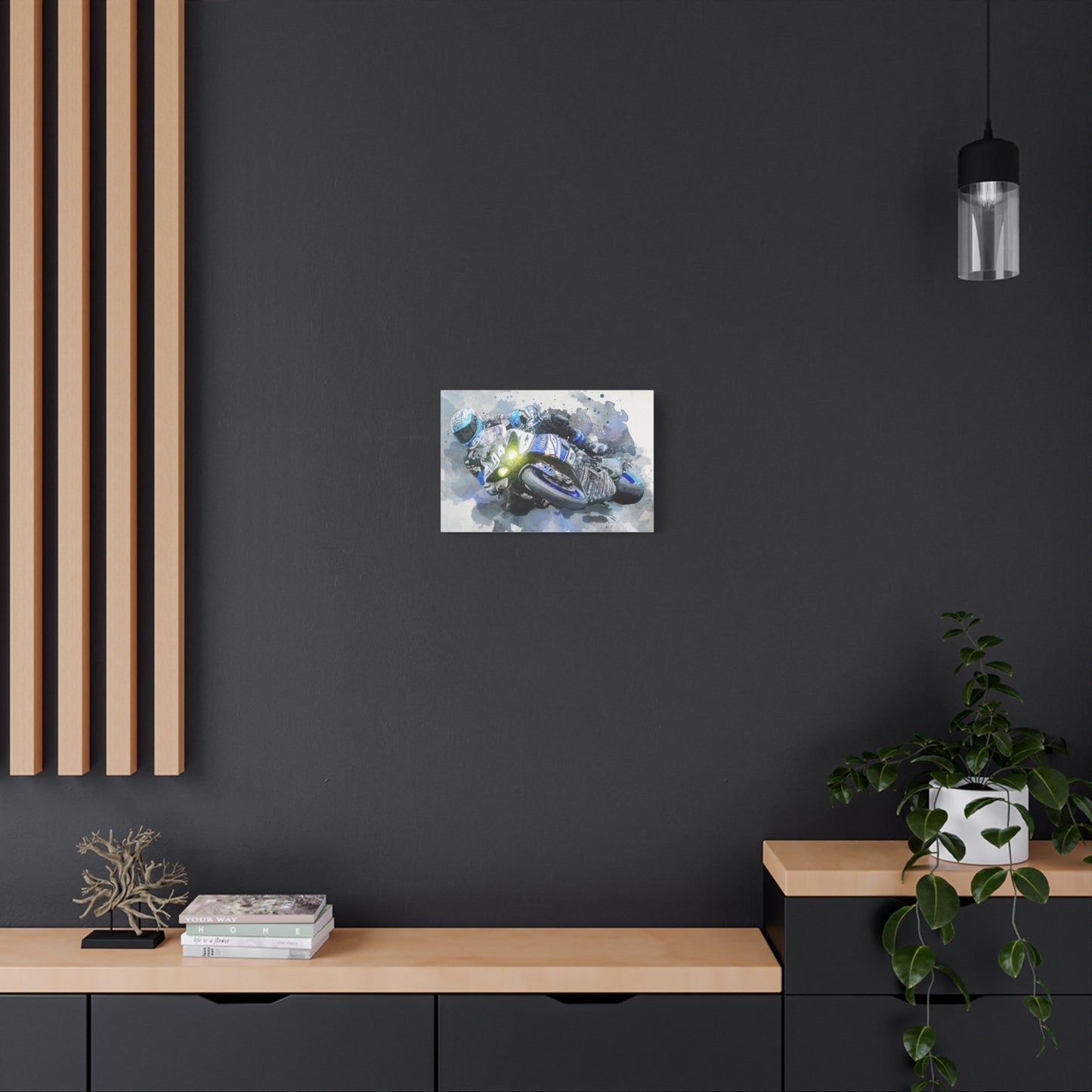 Motorcycle Race Matte Canvas, Stretched, 1.25"