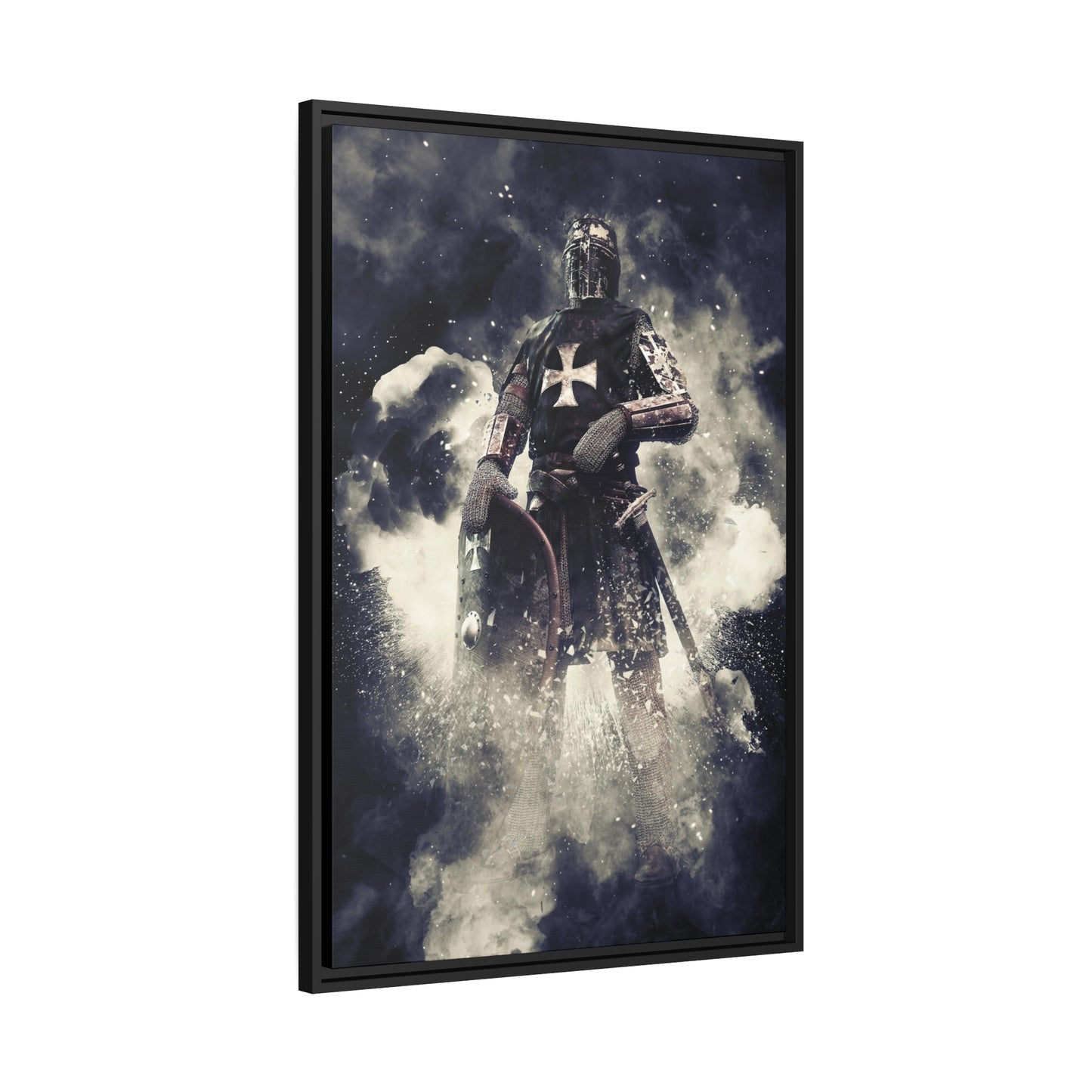 Knight Crusader Matte Canvas, Black Frame