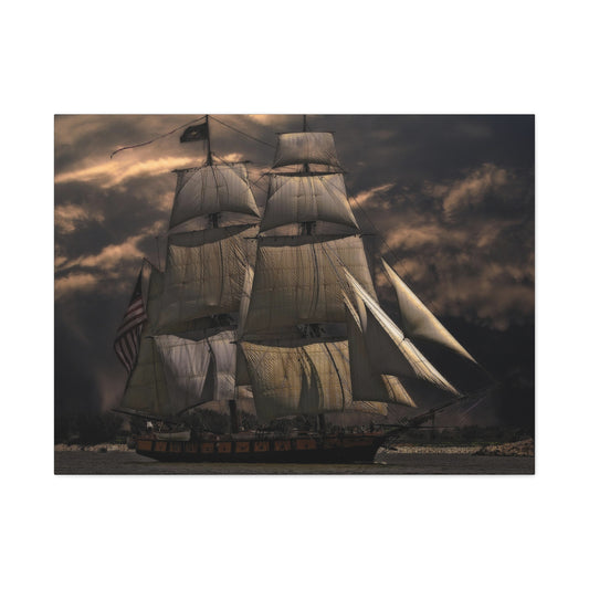 Sailing Ship Matte Canvas, Stretched, 1.25"