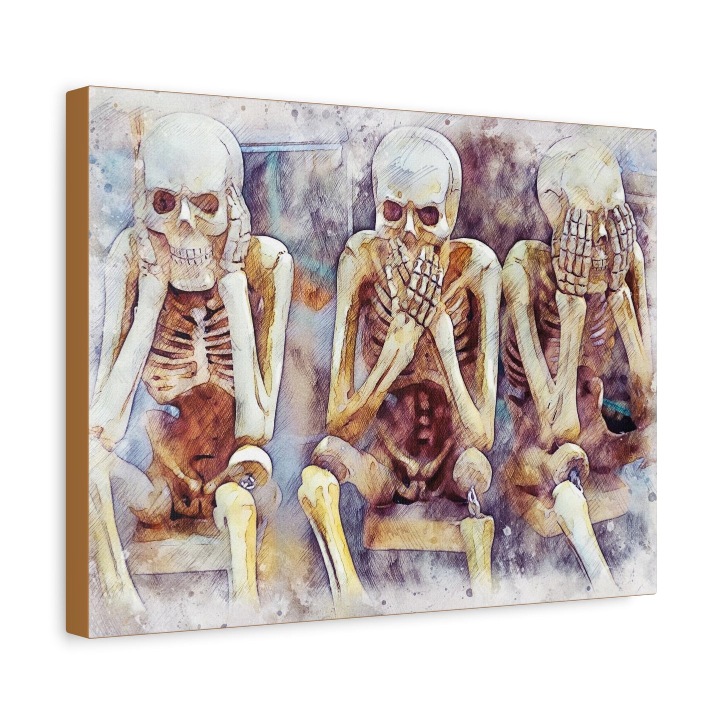 Skeletons Matte Canvas, Stretched, 1.25"