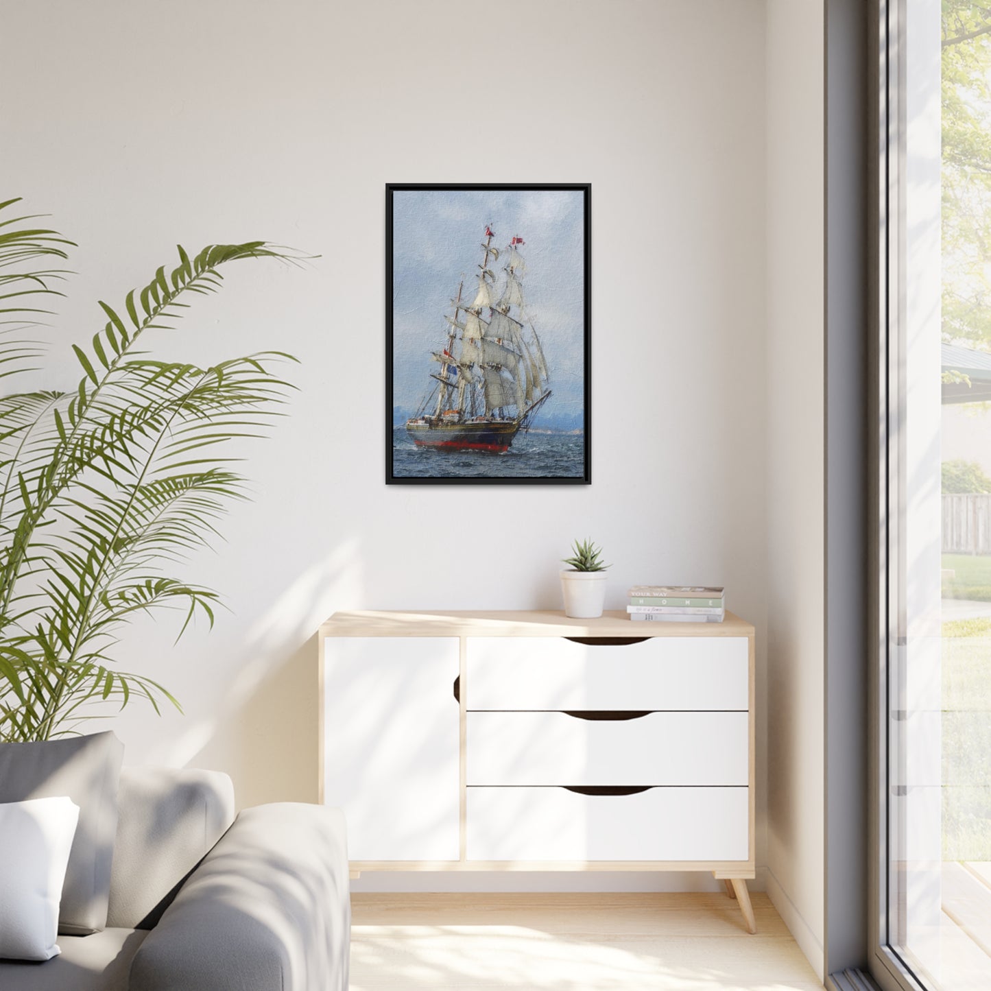 Clipper Matte Canvas, Black Frame