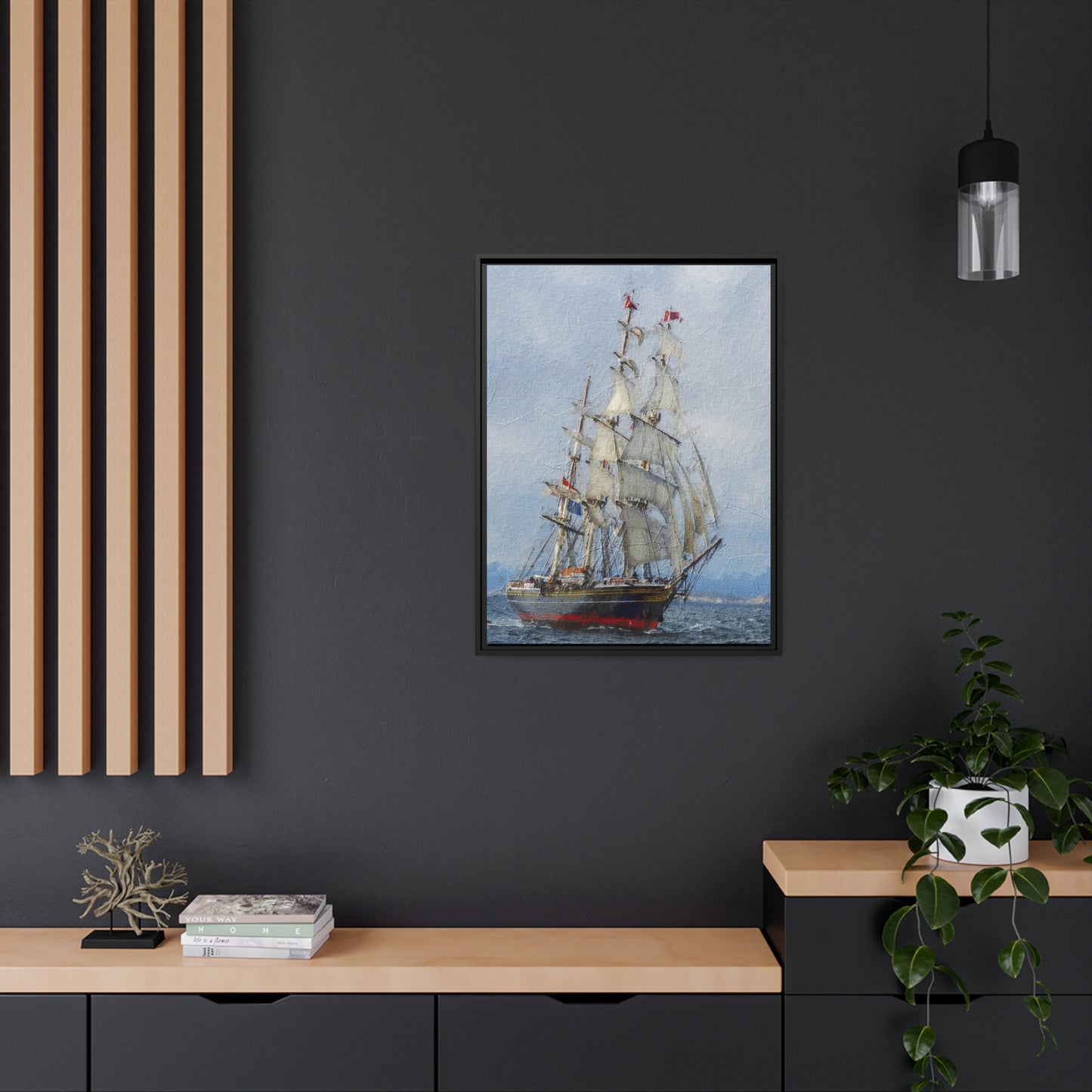 Clipper Matte Canvas, Black Frame