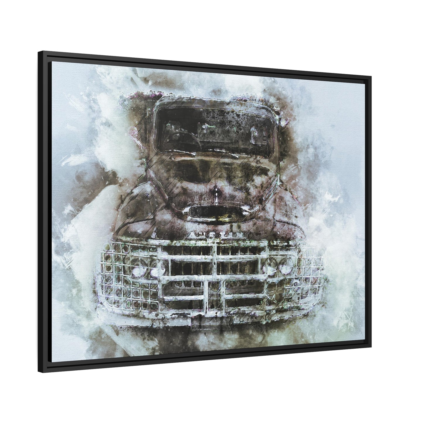 Austin truck Matte Canvas, Black Frame