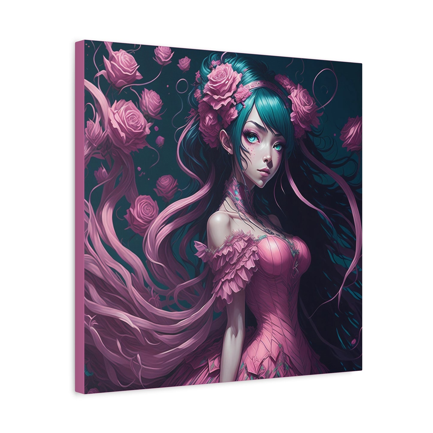 Lady Rose AI Gen Matte Canvas, Stretched, 1.25"