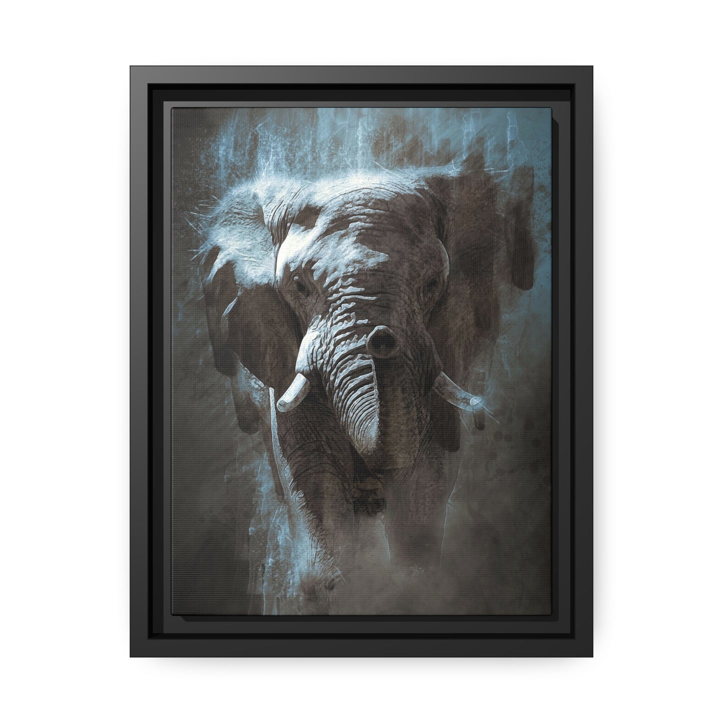 Elephant AI Gen Matte Canvas, Black Frame