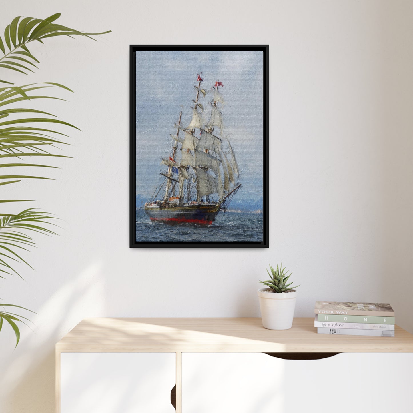 Clipper Matte Canvas, Black Frame