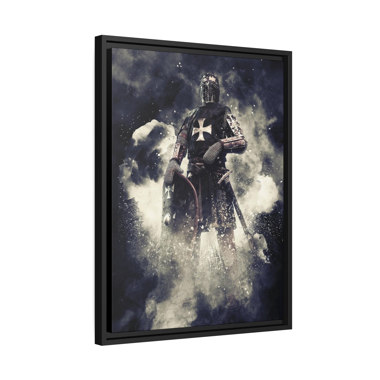 Knight Crusader Matte Canvas, Black Frame