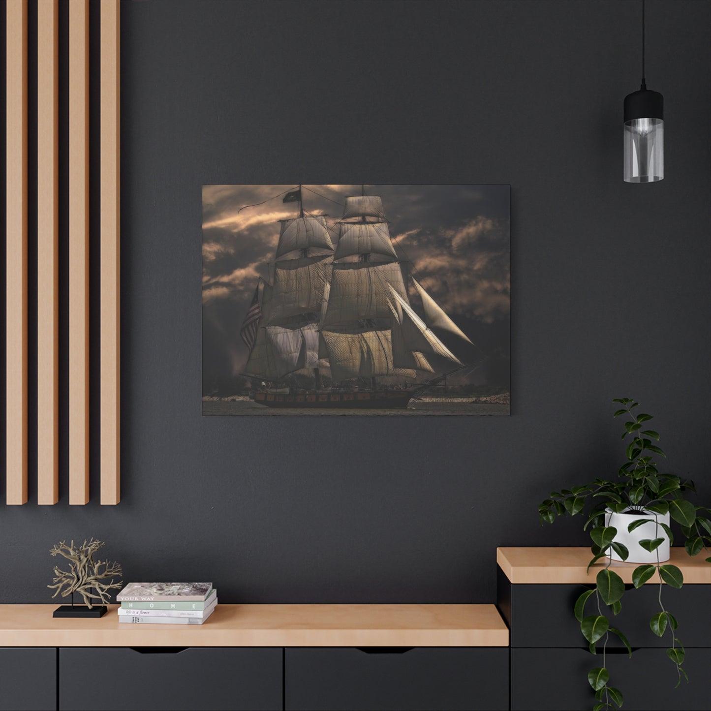 Sailing Ship Matte Canvas, Stretched, 1.25"