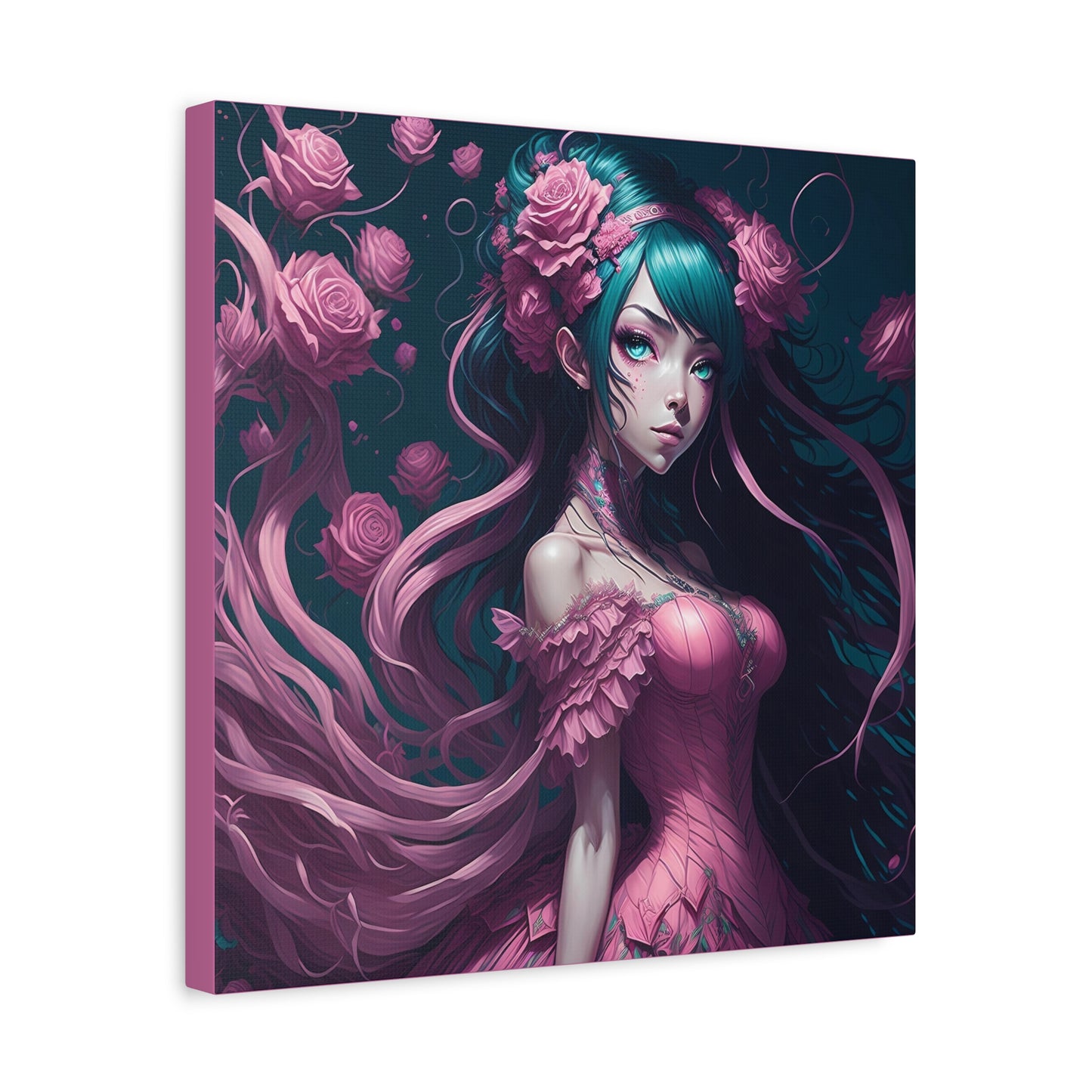 Lady Rose AI Gen Matte Canvas, Stretched, 1.25"