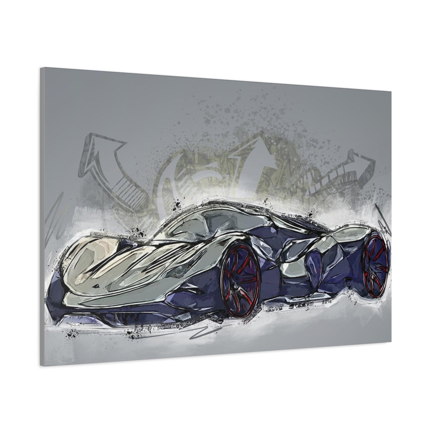 Car Matte Canvas, Stretched, 1.25"