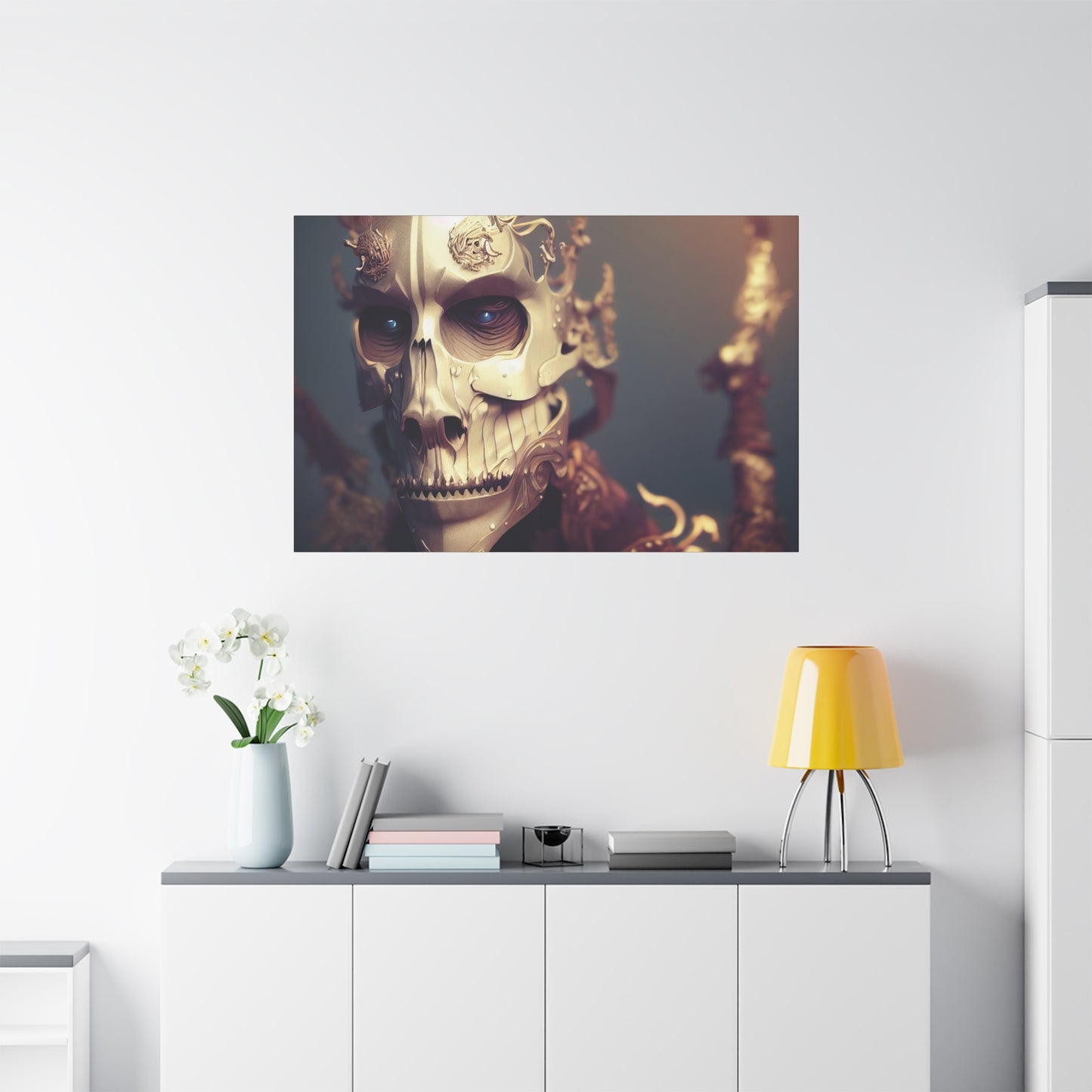 Skull AI Gen Matte Canvas, Stretched, 1.25"