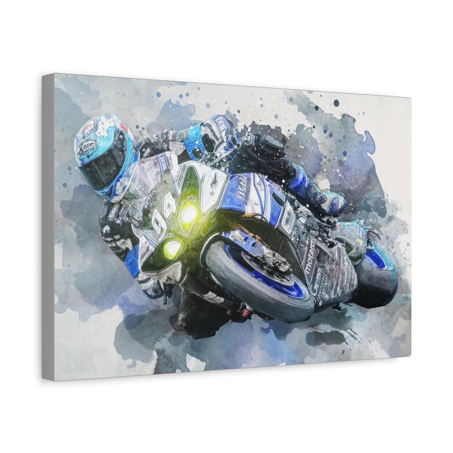 Motorcycle Race Matte Canvas, Stretched, 1.25"
