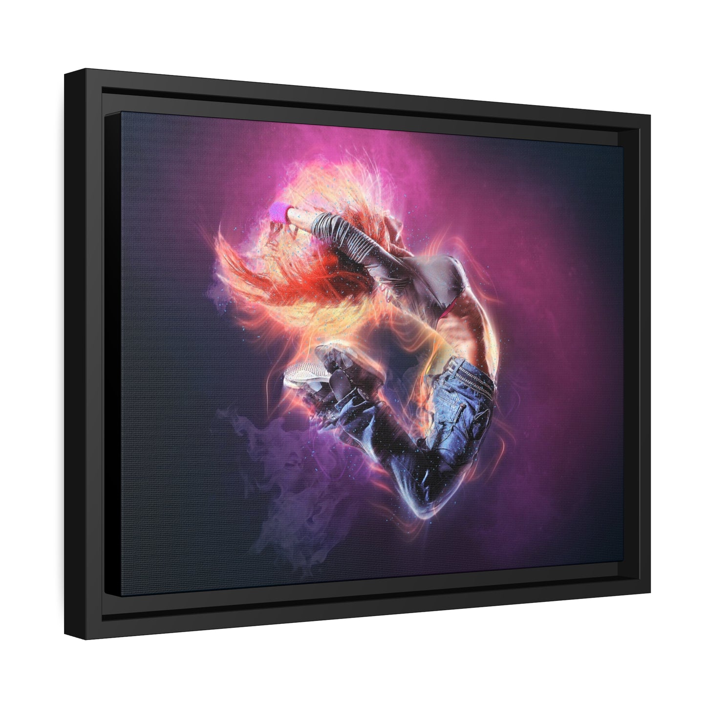 Dancing Woman Matte Canvas, Black Frame