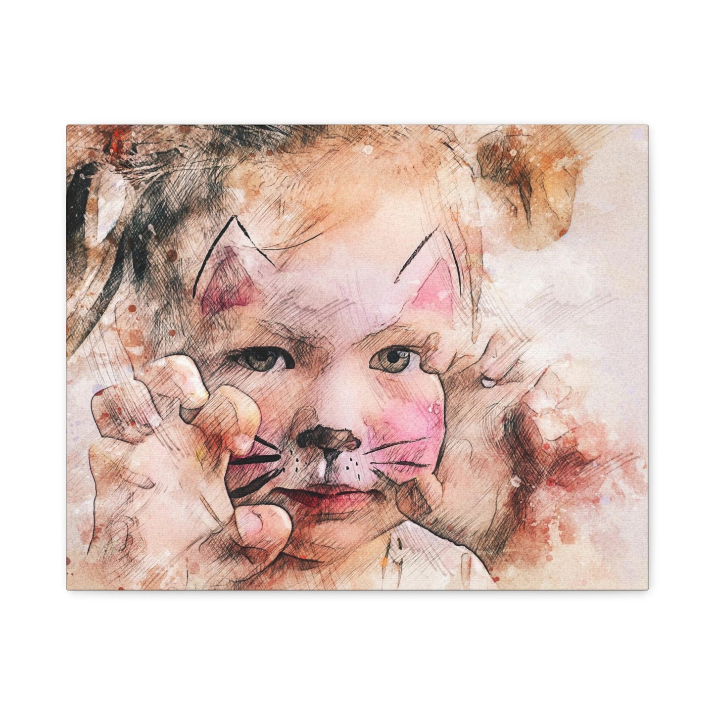 Baby Girl Cat Matte Canvas, Stretched, 1.25"