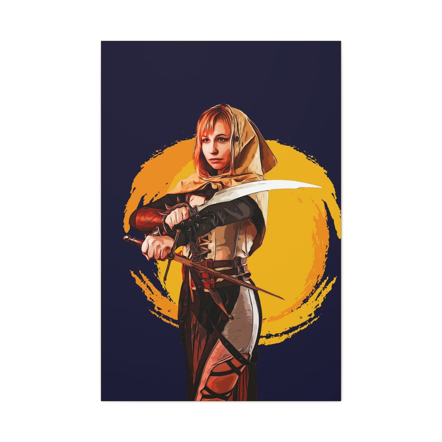 Cosplay Woman Warrior Matte Canvas, Stretched, 1.25"