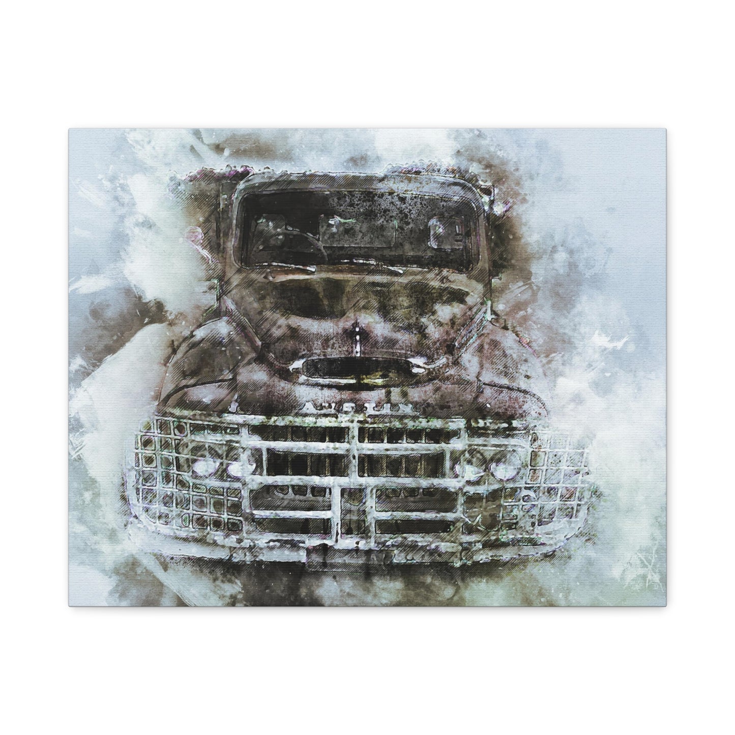 Austin Truck Matte Canvas, Stretched, 1.25"