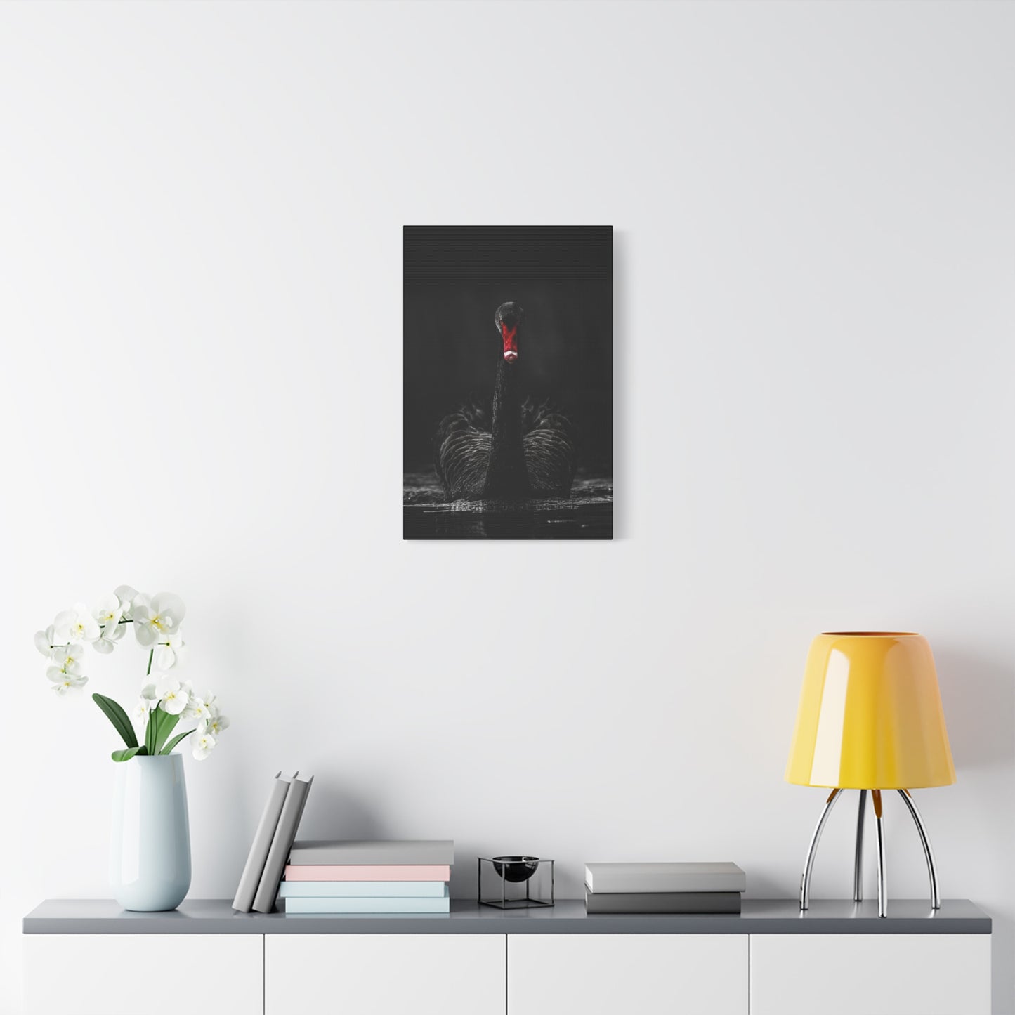 Black Swan Matte Canvas, Stretched, 1.25"