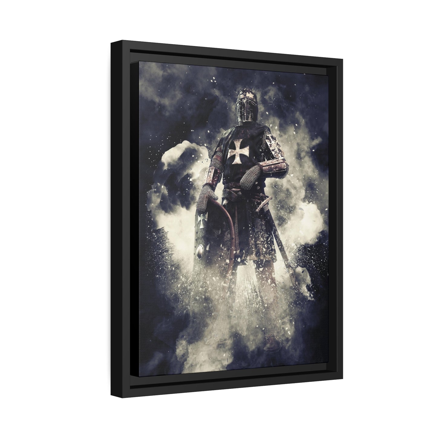 Knight Crusader Matte Canvas, Black Frame