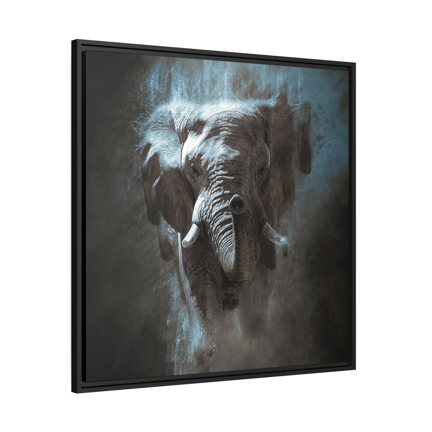 Elephant AI Gen Matte Canvas, Black Frame