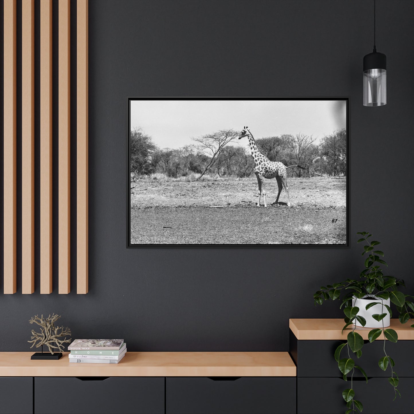 Girafe Waza Matte Canvas, Black Frame