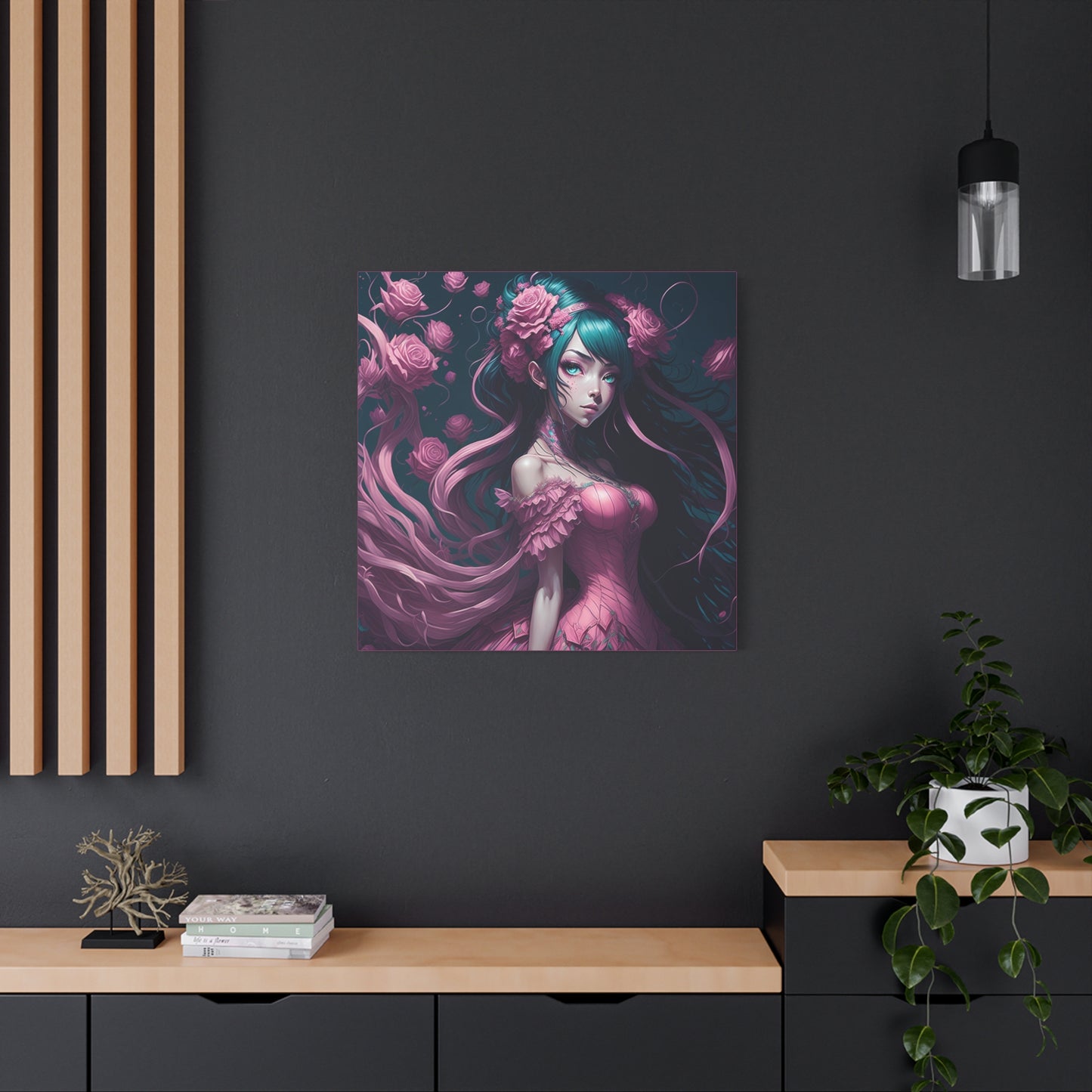 Lady Rose AI Gen Matte Canvas, Stretched, 1.25"