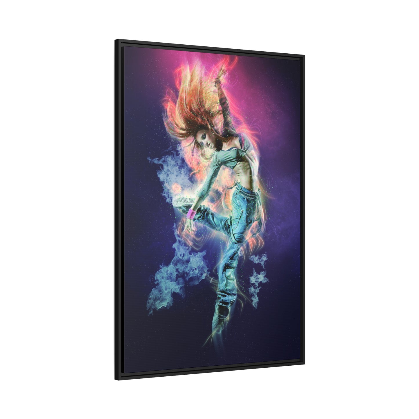 Dancing Woman Matte Canvas, Black Frame