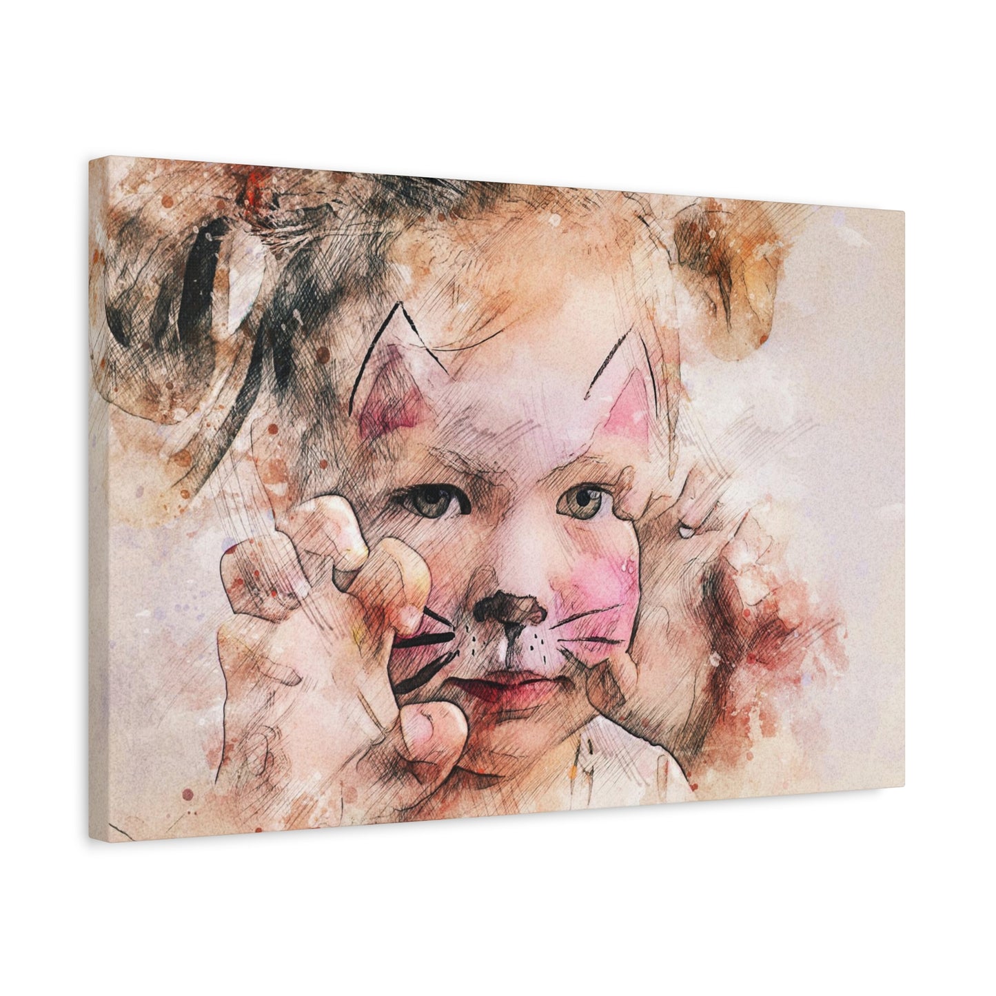 Baby Girl Cat Matte Canvas, Stretched, 1.25"
