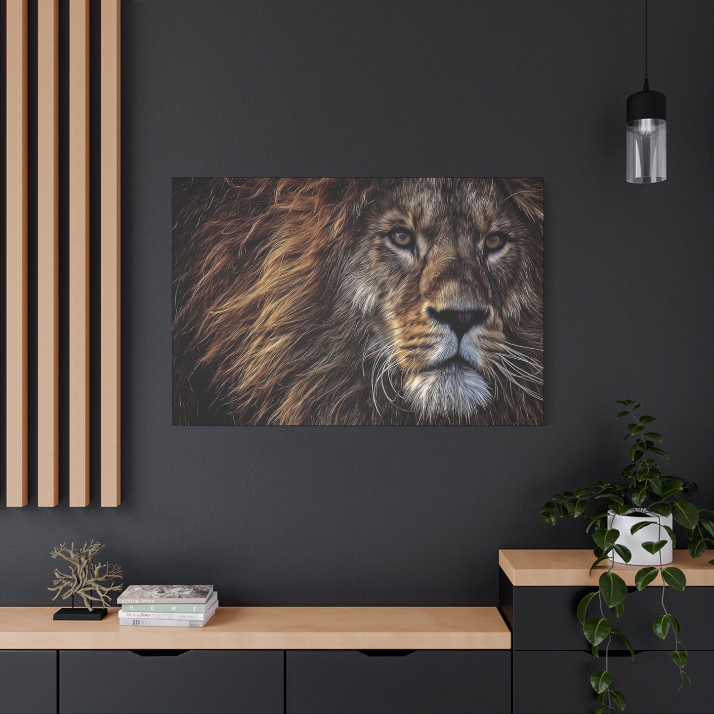 Lion Matte Canvas, Stretched, 1.25"